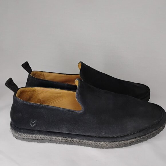 John Varvatos Loafers Men Suede Slip On Charcoal Black Casual Luxury Comfort 9.5 main image 5